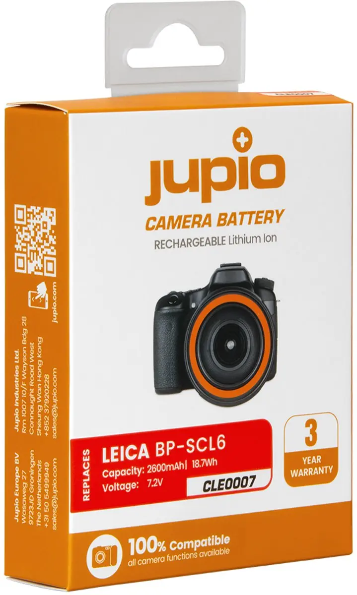 Jupio BP-SCL6 Accu 2600mAh - Spiegelreflexcamera