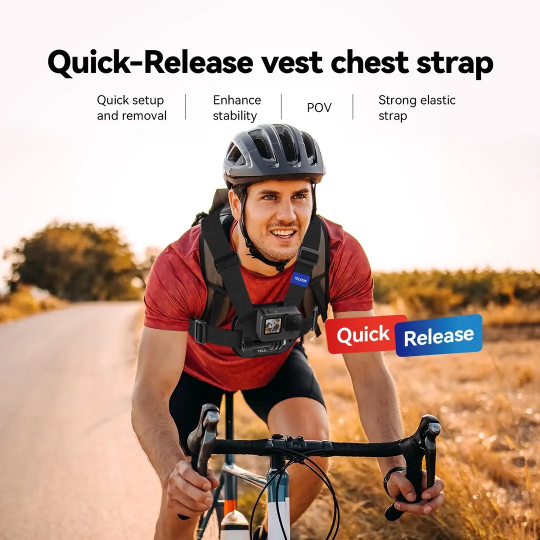 Telesin S2-CGP-01 Chest Mount - Action Cam Bevestiging - Zwart