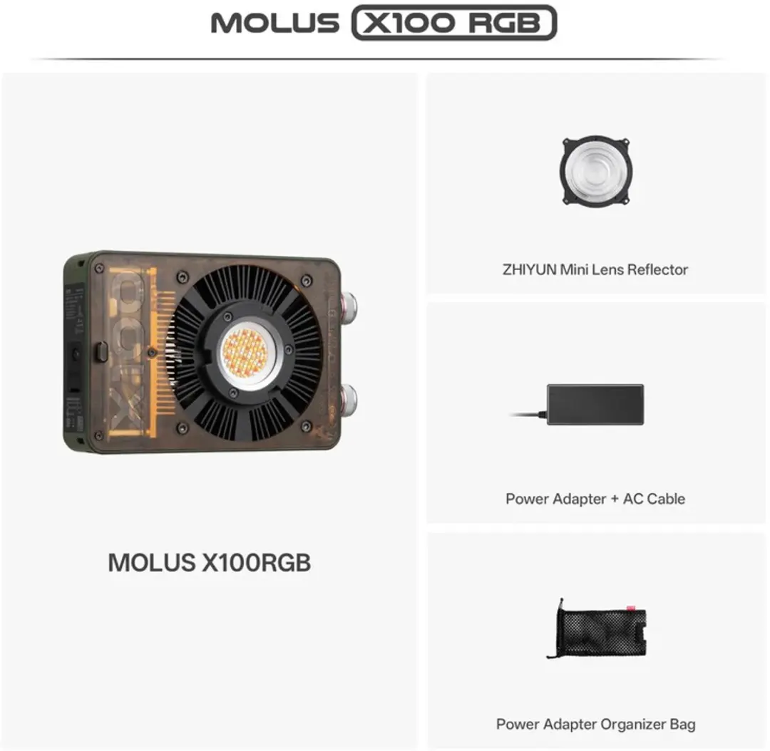 Zhiyun MOLUS X100RGB LED-verlichting 100W
