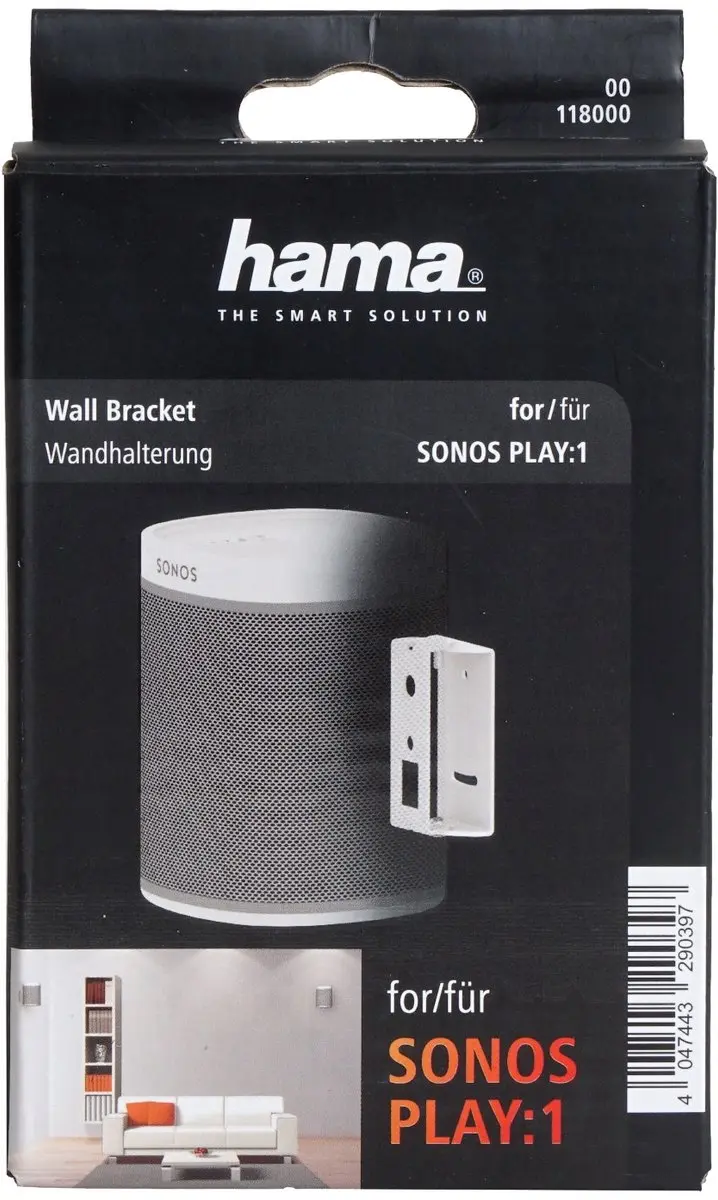 Hama Muurbevestiging Sonos PLAY1 - Wit - 118000 - afbeelding 4 van 6