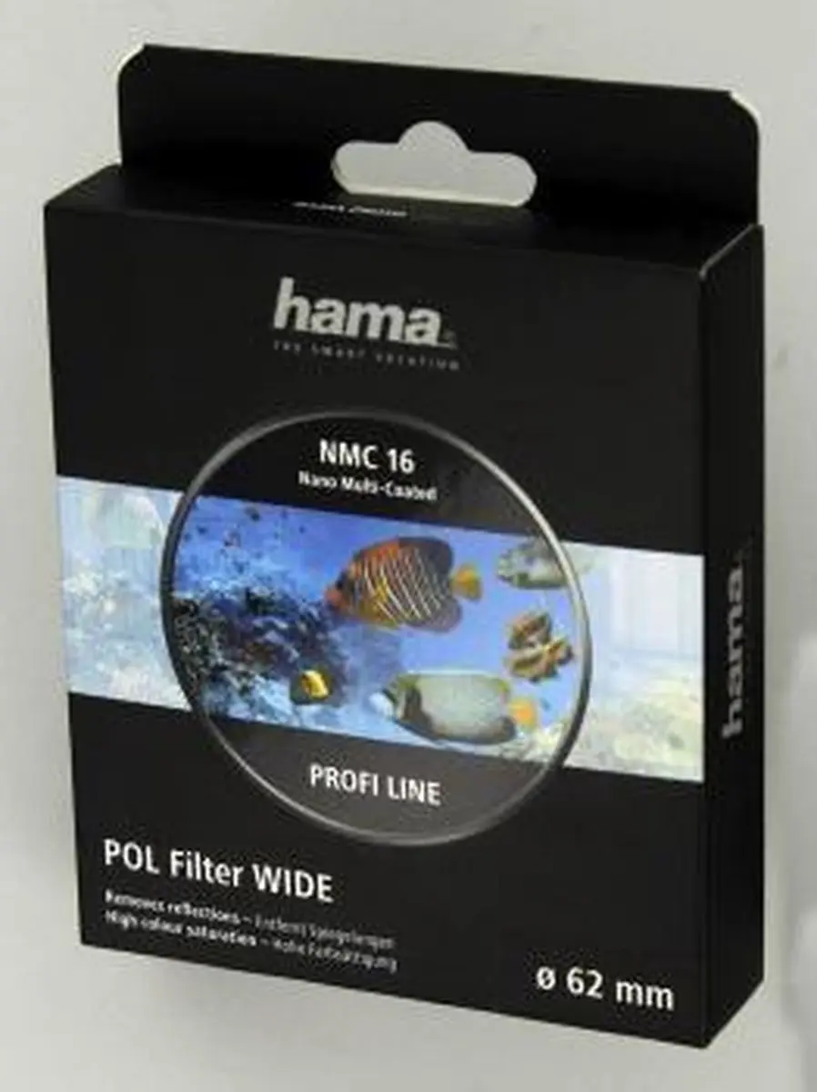 Hama Profi Line Circulair Polarisatiefilter 62mm - Nano Multi-Coated - Zwart - afbeelding 2 van 5