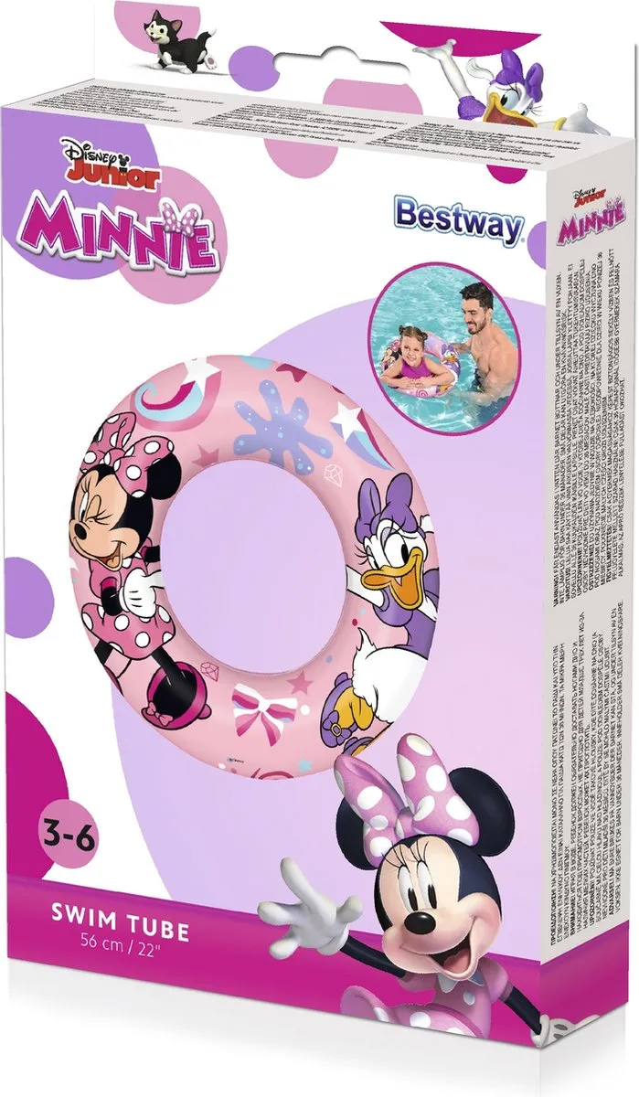 Bestway Disney Minnie Mouse Zwemband Ø56cm - Roze/Paars - afbeelding 2 van 6