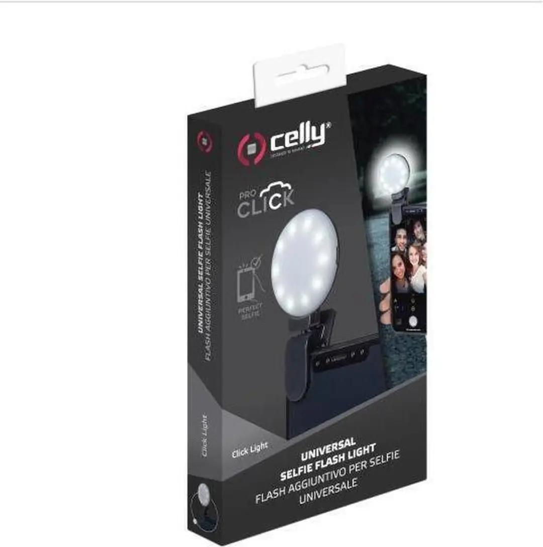Celly Clicklight Selfie Flitslicht - Zwart