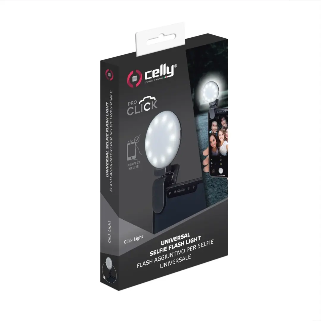 Celly Clicklight Selfie Flitslicht - Zwart