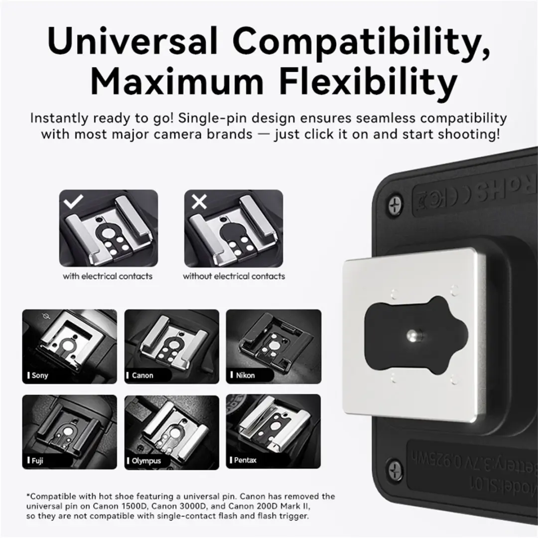 Ulanzi SL02 Spark Lite Mini Cameraflitser - 6W - 6 Kleurenfilters - Zwart