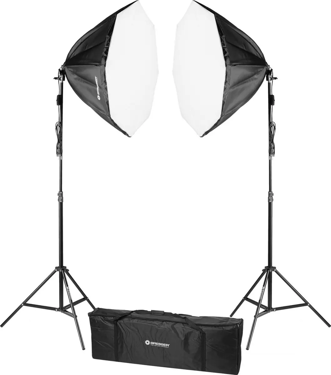 Bresser BR-2860 Fotostudioset - 2x50W LED Daglichtset - Zwart