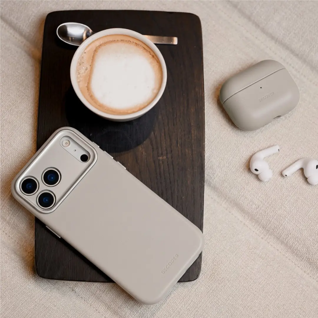 Decoded Hoesje AirPods Pro 3 - Premium ECCO-leer - Beige
