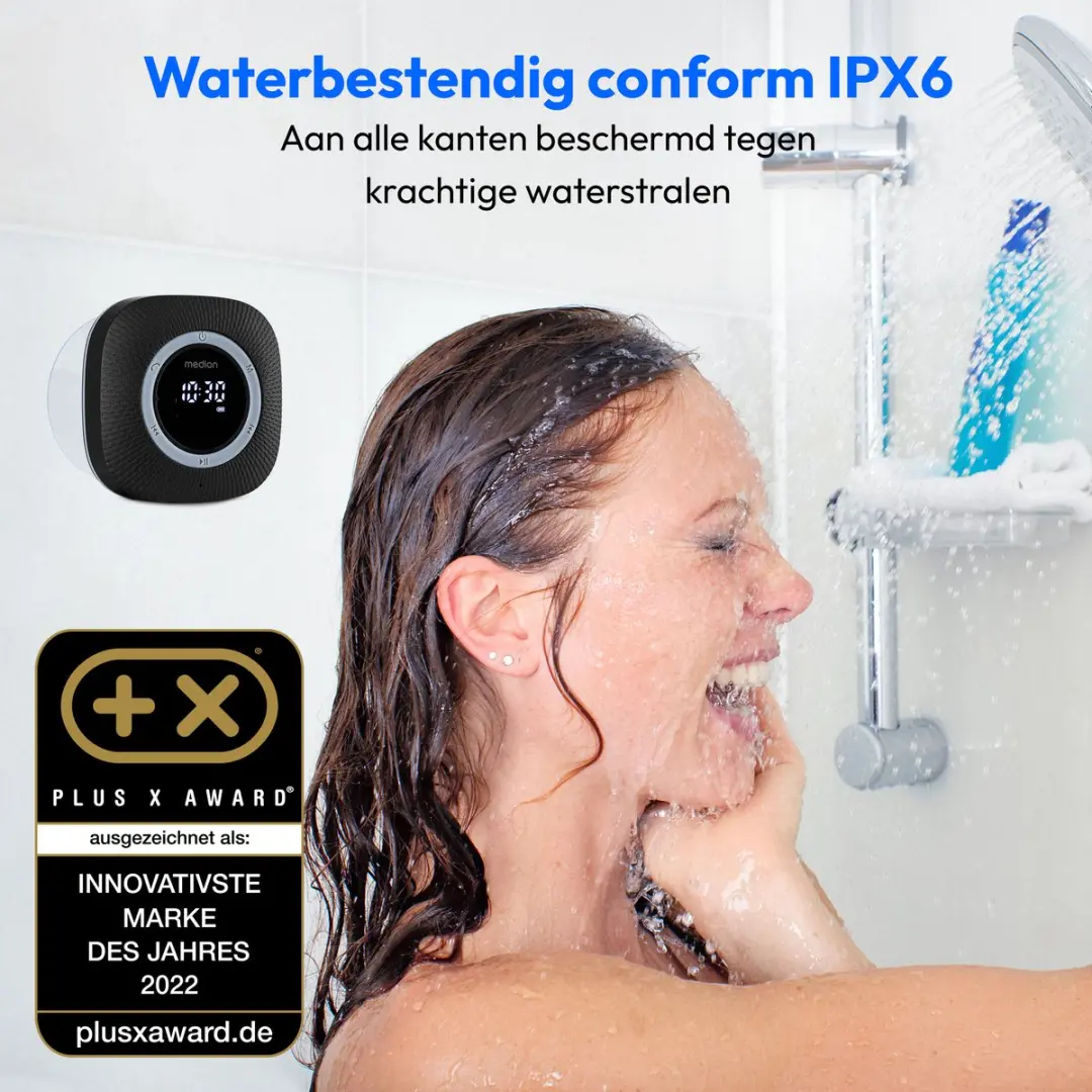 Medion MD43884 Doucheradio - Bluetooth - IPX6 - 3W - Zwart
