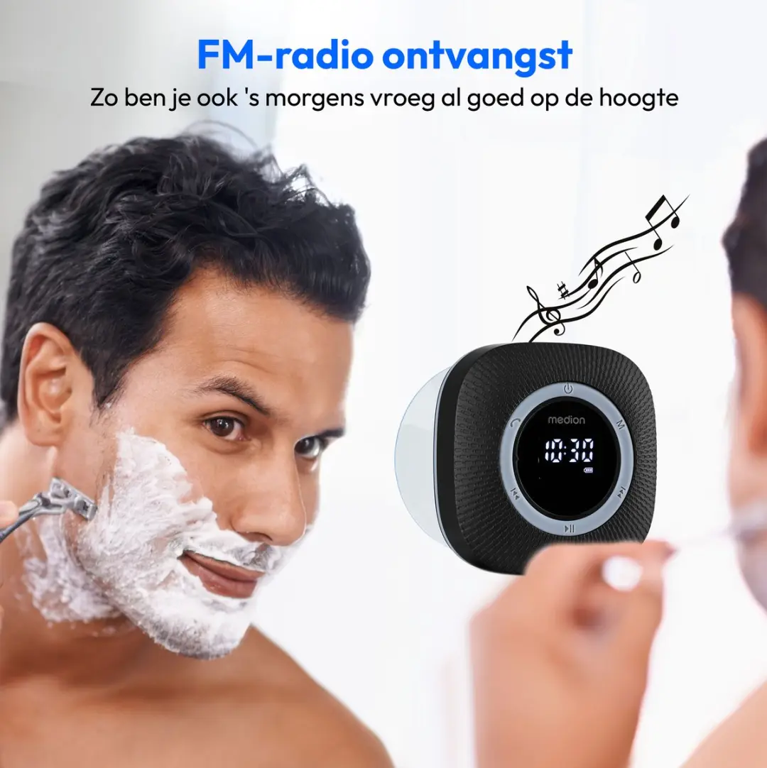Medion MD43884 Doucheradio - Bluetooth - IPX6 - 3W - Zwart