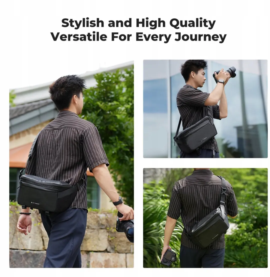 K&F Concept Nature Wander Sling Fototas 10L - Zwart