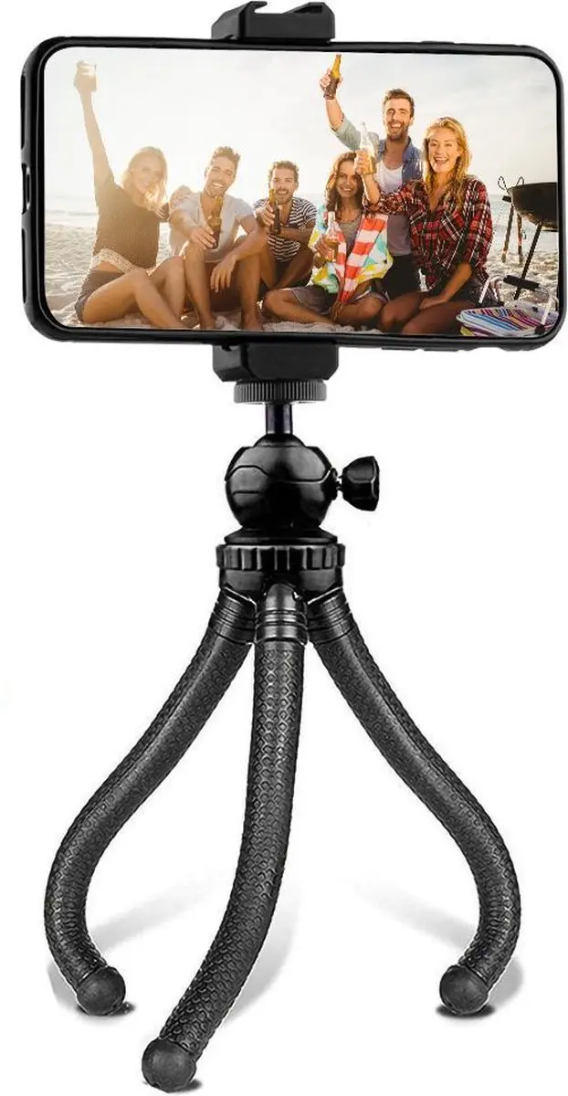 MOJOGEAR MG-21 Flexibel Statief - Smartphonehouder tot 9,5cm - Zwart