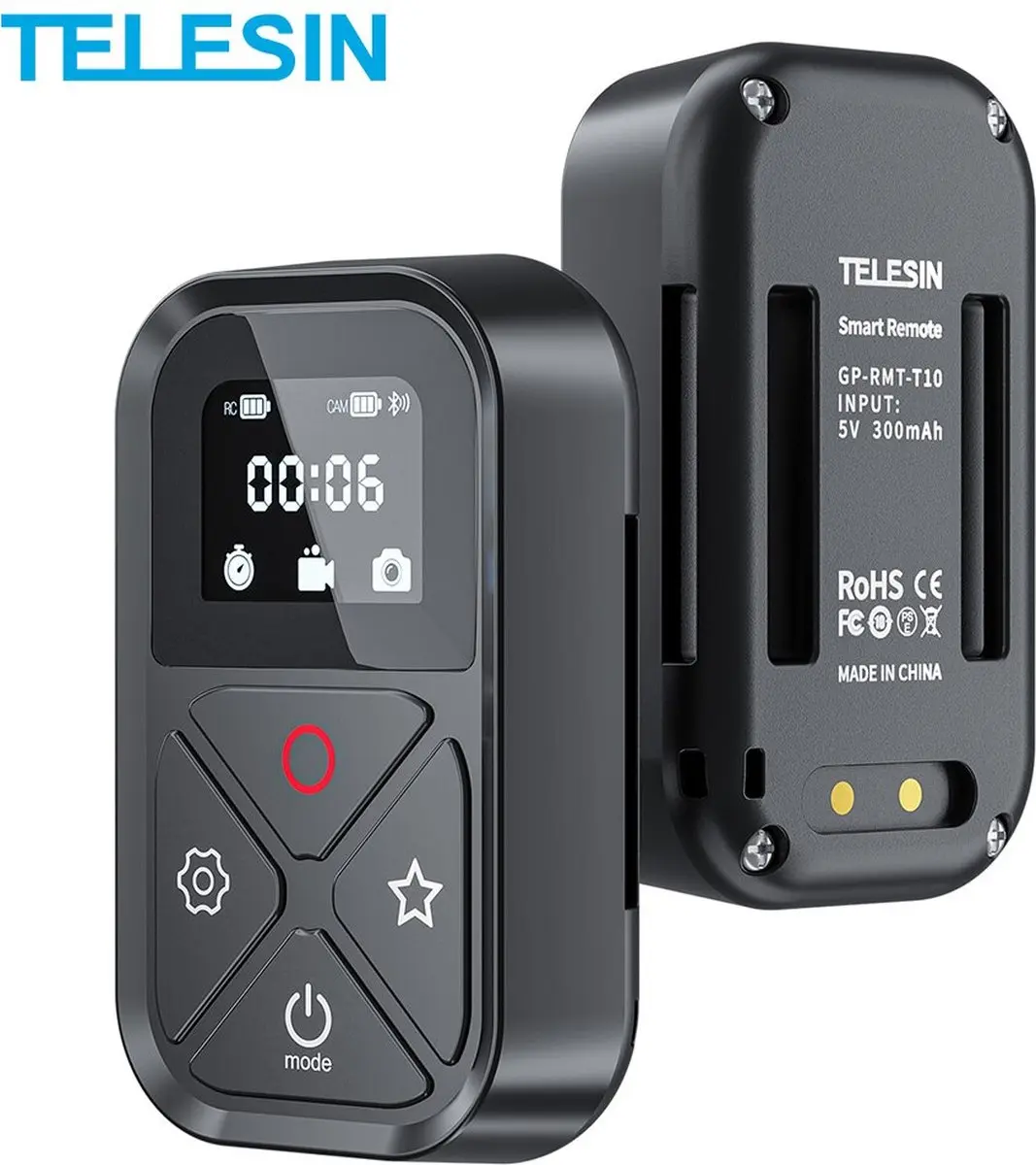 Telesin T10 Bluetooth Afstandsbediening GoPro - Zwart