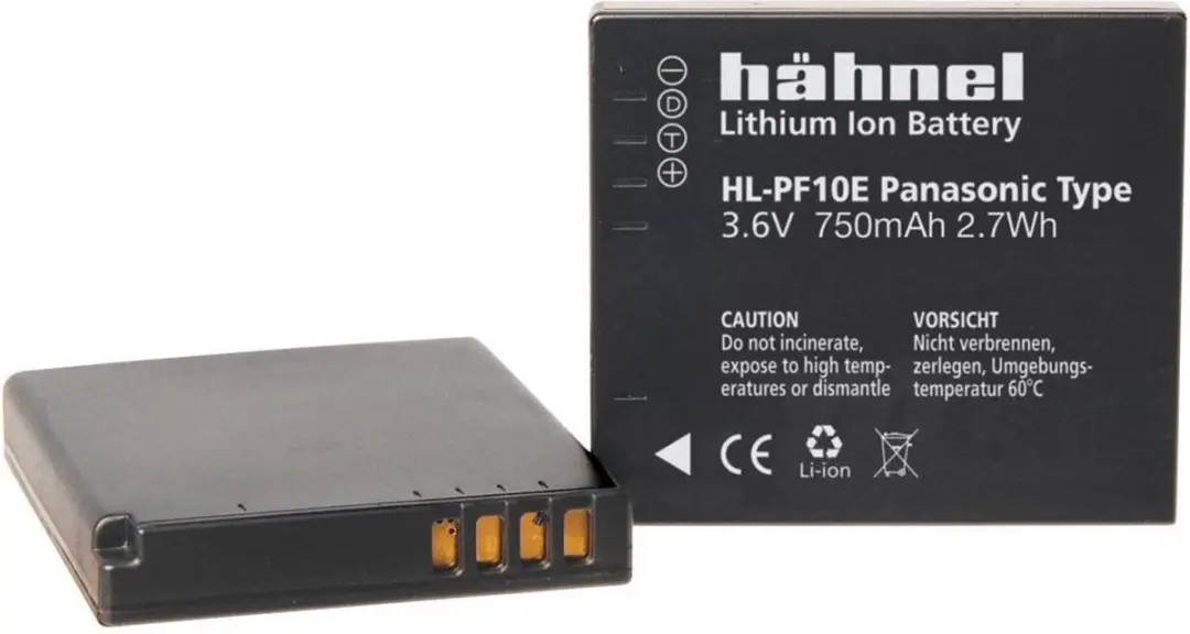 Hahnel HL-PF10E Li-Ion Accu 750mAh - Panasonic DMW-BCF10E
