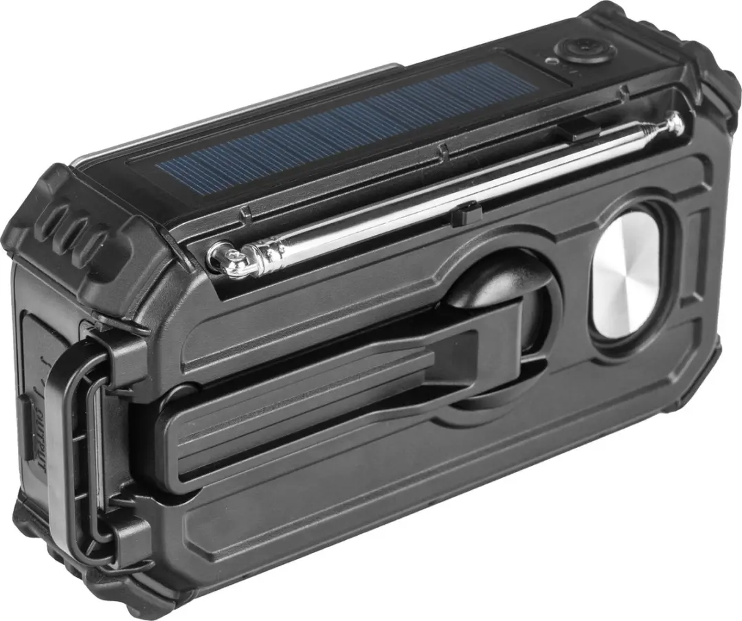 Powerplus Bison Noodradio - DAB+/FM, Bluetooth, Powerbank 5W - Zwart/Zilver - afbeelding 2 van 6