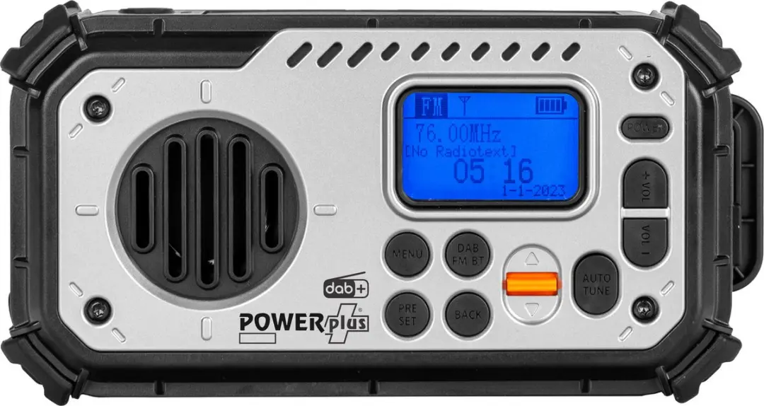 Powerplus Bison Noodradio - DAB+/FM, Bluetooth, Powerbank 5W - Zwart/Zilver - afbeelding 5 van 6