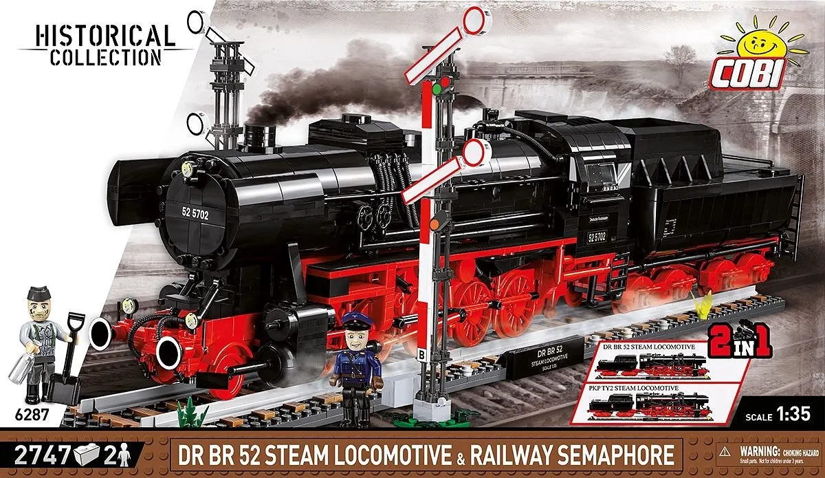 Cobi DR BR 52 Stoomlocomotief & Semafoor COBI-6287 - 2747 Onderdelen - Meerkleurig