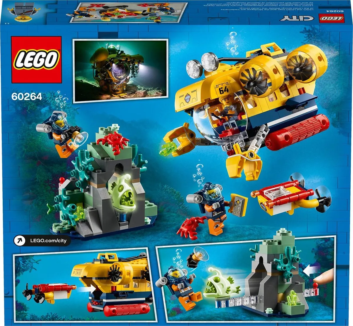LEGO City Oceaan Verkenningsduikboot 60264 - 286 Stukken