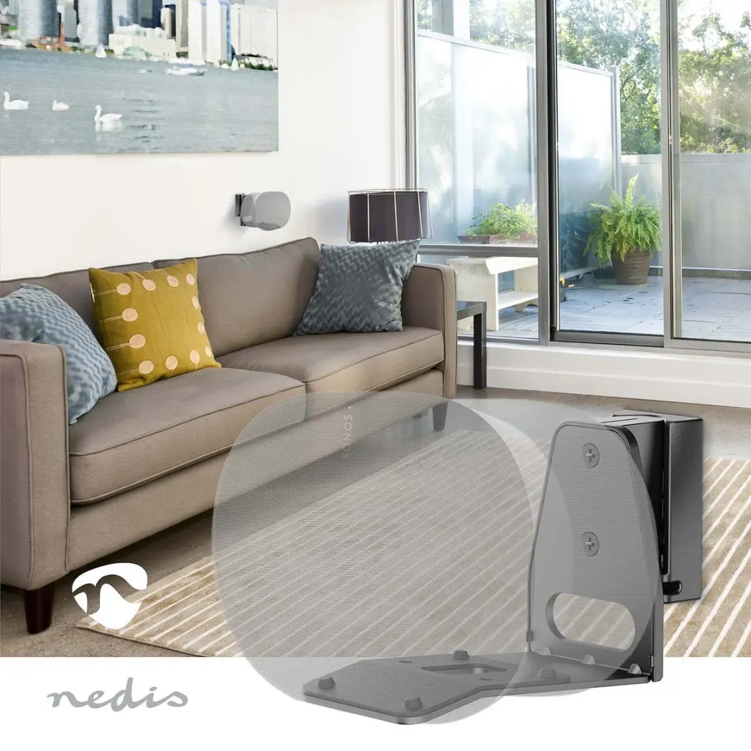 Nedis SPMT5900BK Speakerbeugel - Sonos Era 300 - Wand - 5kg - Zwart