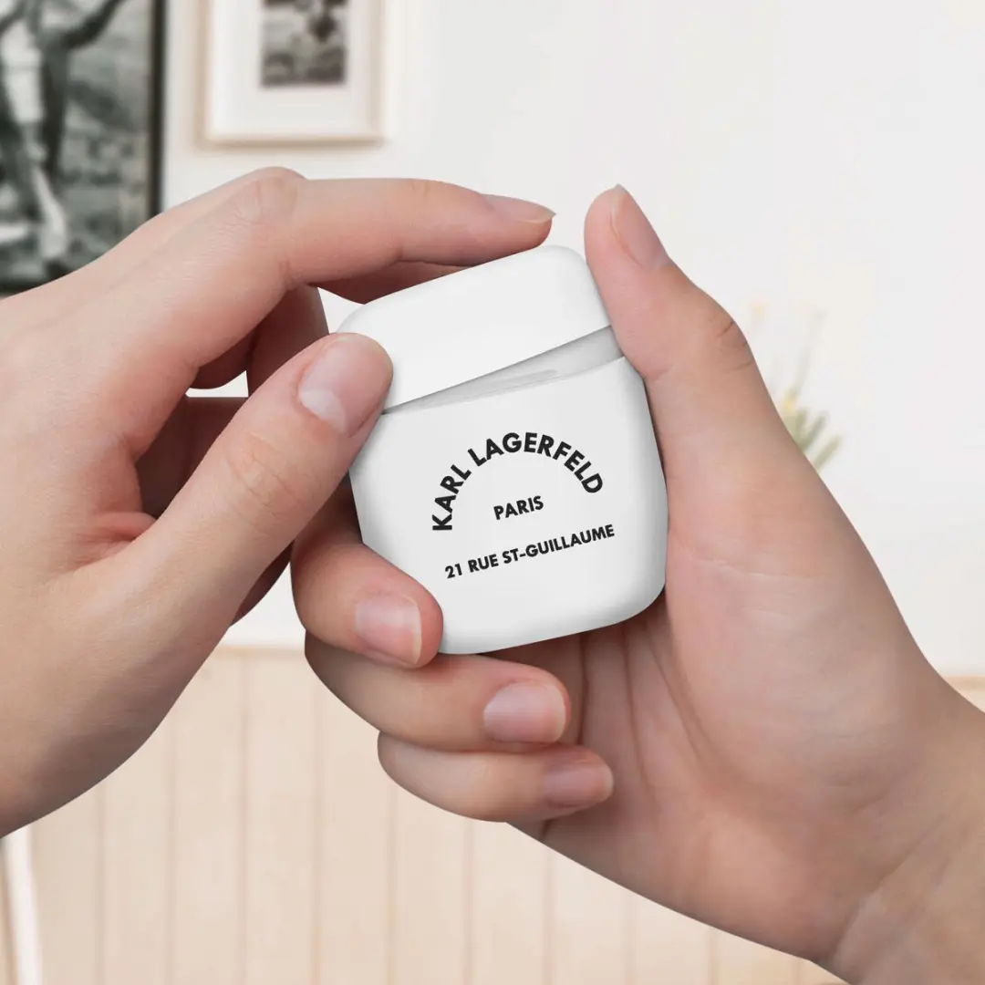 Karl Lagerfeld 21 Rue de St-Guillaume AirPods Hoesje - KLACA2SILRSGWH - Wit