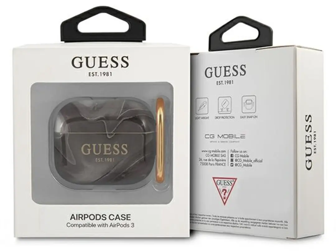 GUESS Marble Collection Hoesje AirPods 3 - Zwart