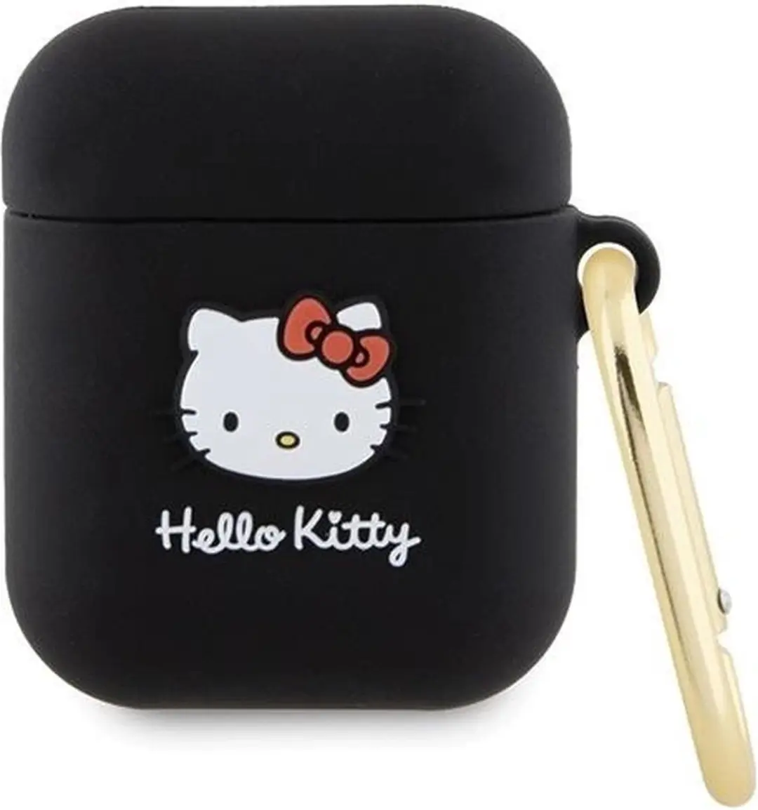 Hello Kitty Siliconen 3D Kitty Hoofdhoes AirPods 1/2 - Zwart
