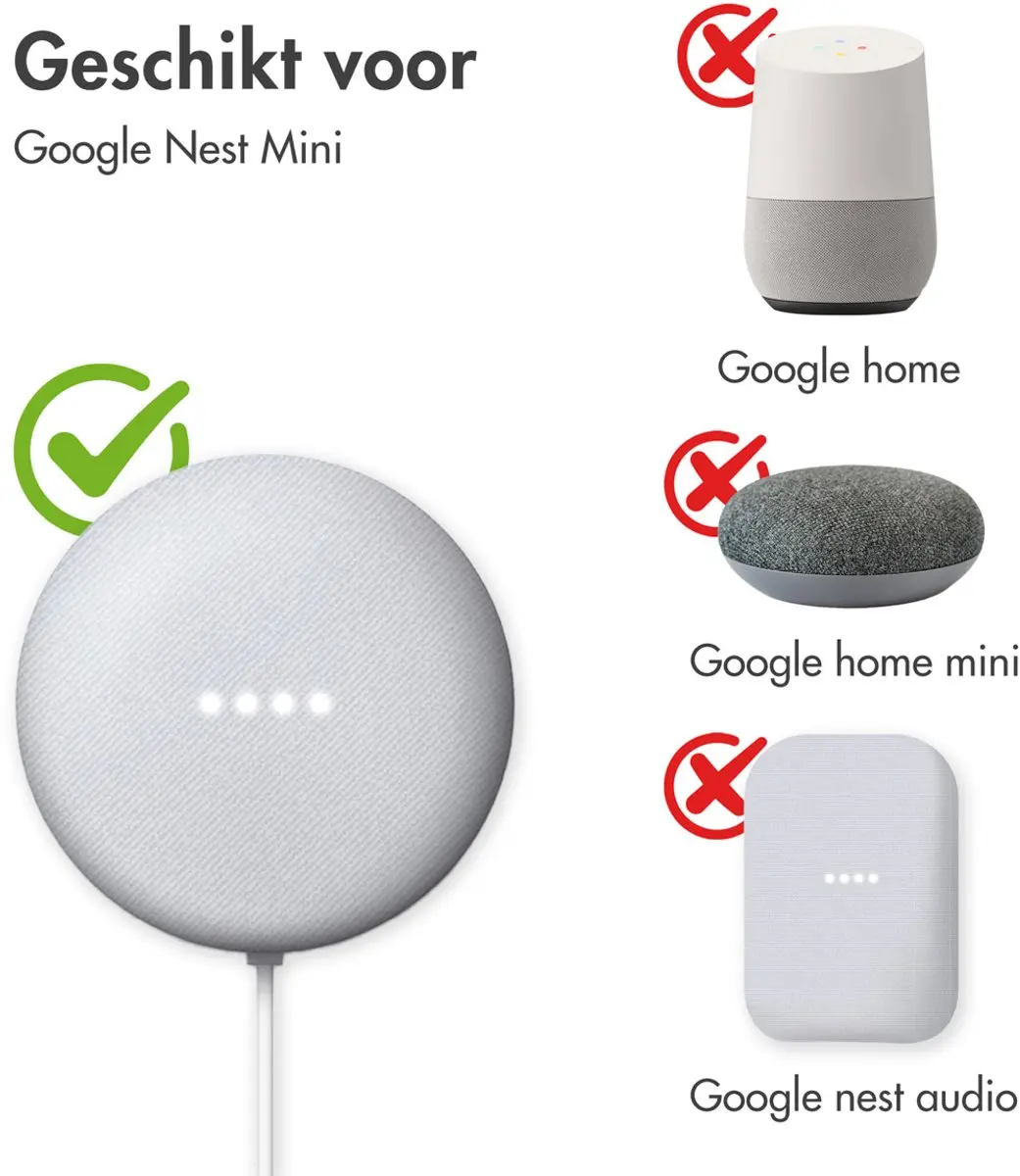 Imoshion Houder voor Google Nest Mini - Wit - afbeelding 6 van 6