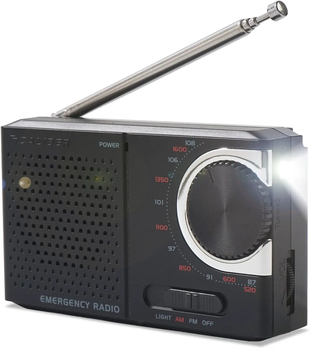 Caliber HPG311B Noodradio - Zwart - Met Zaklamp
