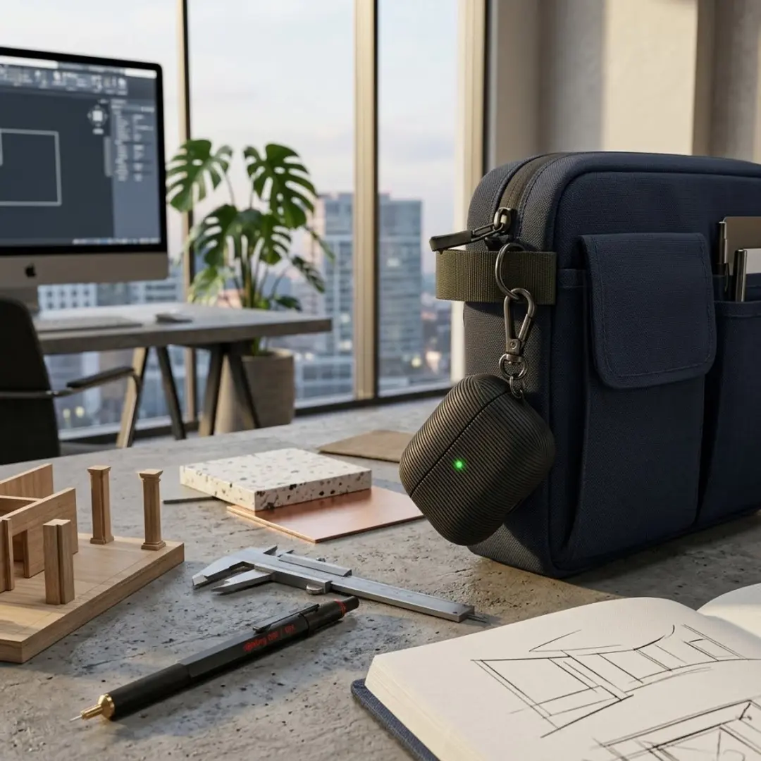 NUVEX Luxe Geribd Hoesje AirPods Pro 3 - Zwart