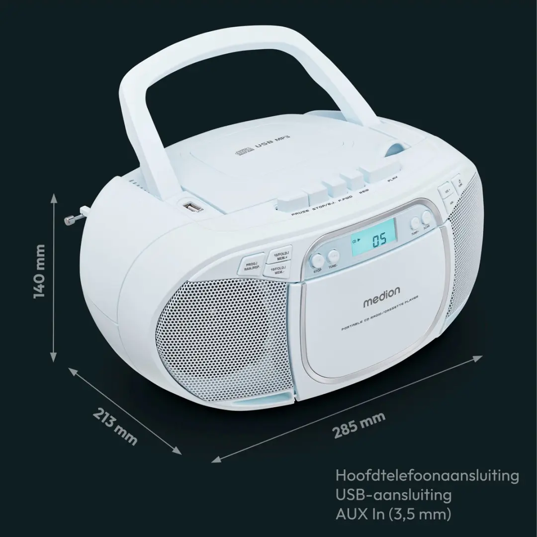 Medion MD44176 Stereo Geluidssysteem - 22W - Blauw
