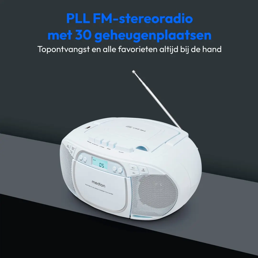 Medion MD44176 Stereo Geluidssysteem - 22W - Blauw