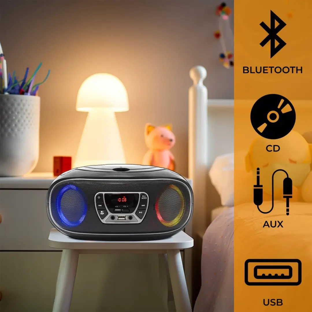 Denver DTB-134 Boombox - Bluetooth CD Speler - Zwart