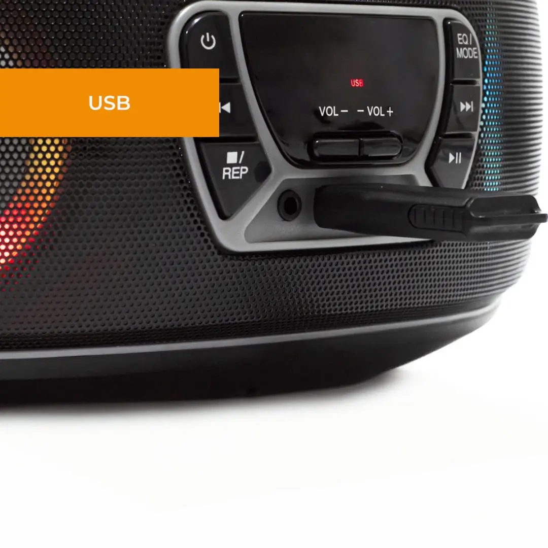 Denver DTB-134 Boombox - Bluetooth CD Speler - Zwart - afbeelding 6 van 6