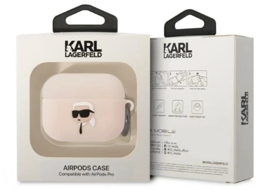 Karl Lagerfeld KLAPRUNIKP Hoesje AirPods Pro - Roze