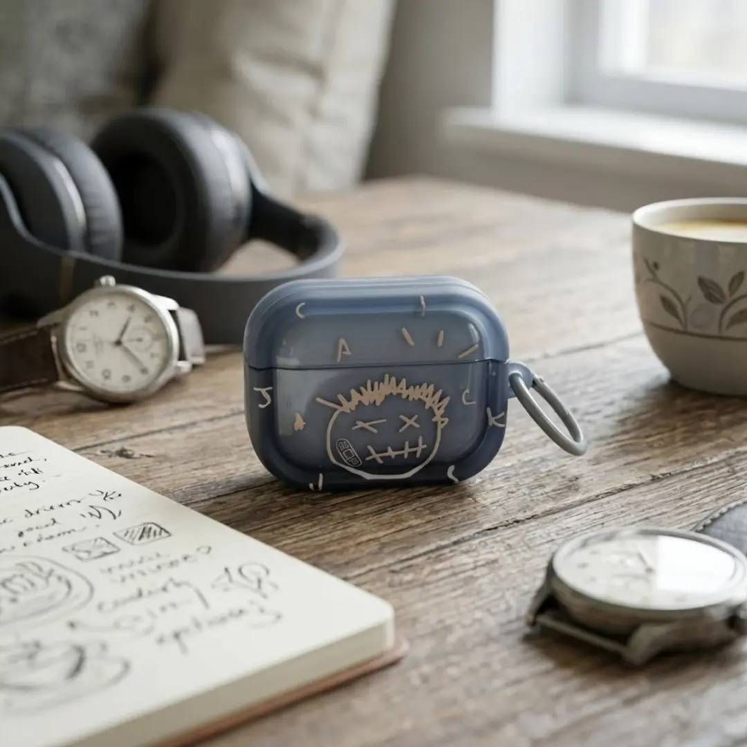 NUVEX AirPods Pro 2 Hoesje - Grijs Blauw Transparant