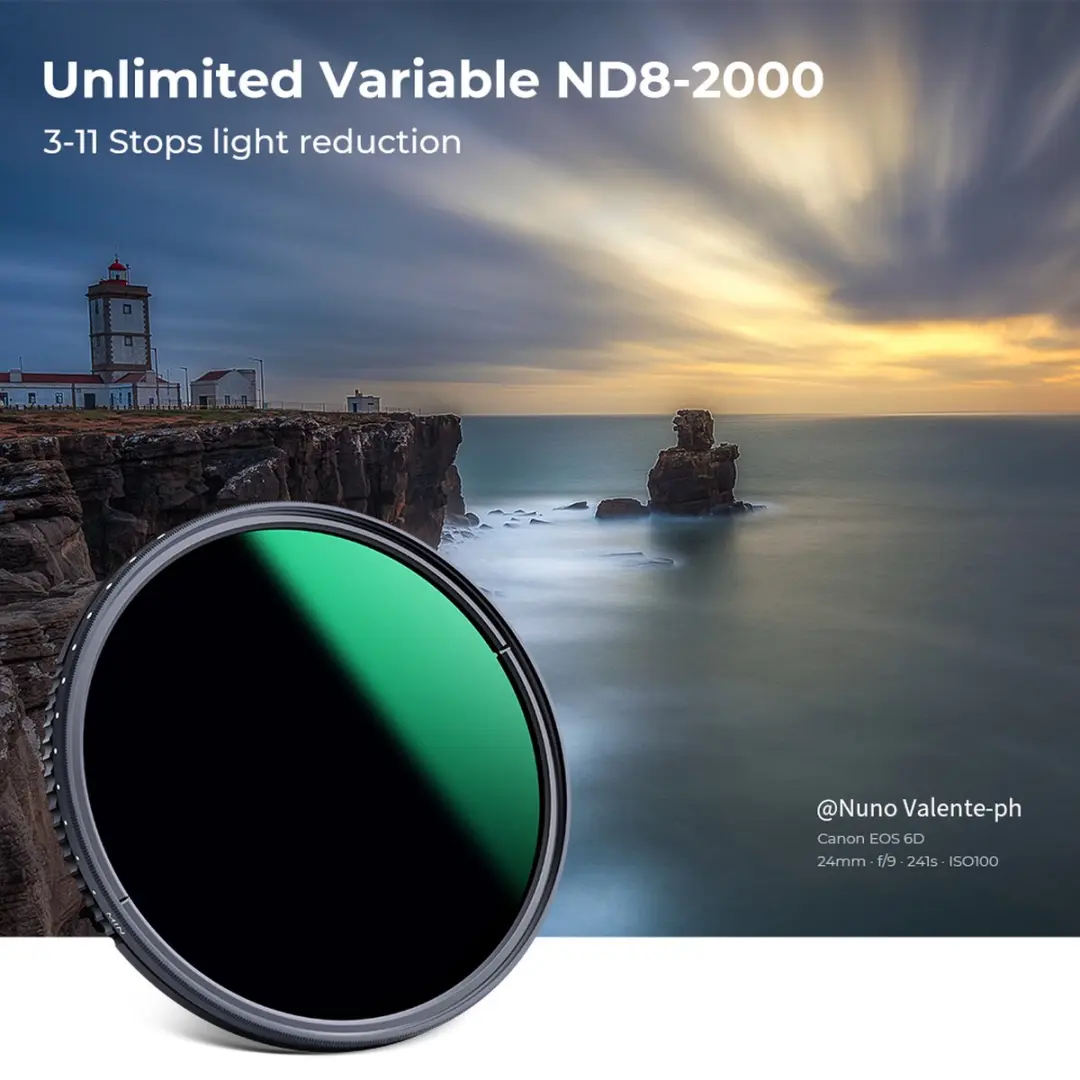 K&F Concept KF01.1360 ND8-2000 Grijsfilter 77mm - Zwart