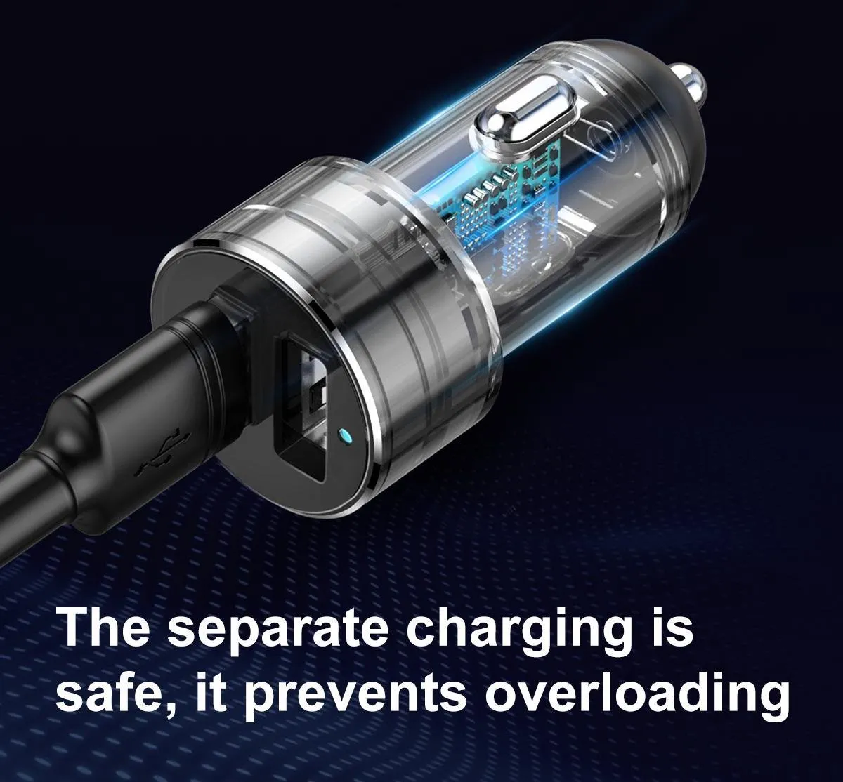 Baseus Autolader 80W - 2x USB + 2x Sigarettenaansteker - Grijs