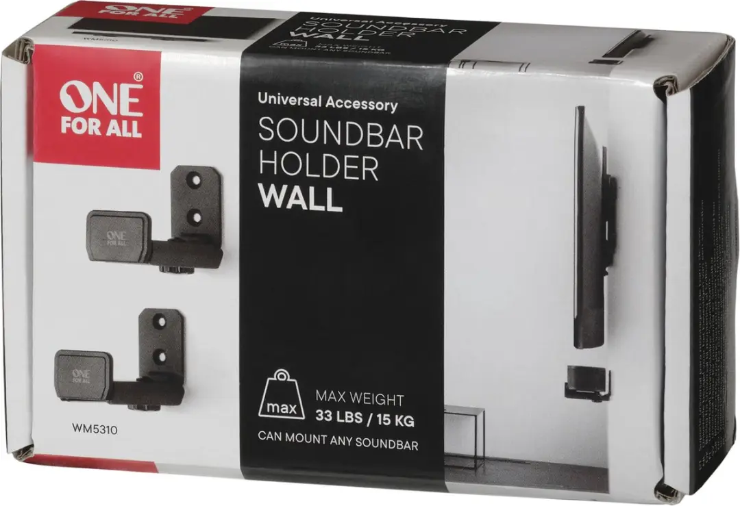 One For All WM5310 Universele Soundbar Ophangbeugels - 2 Stuks - Zwart - afbeelding 6 van 6