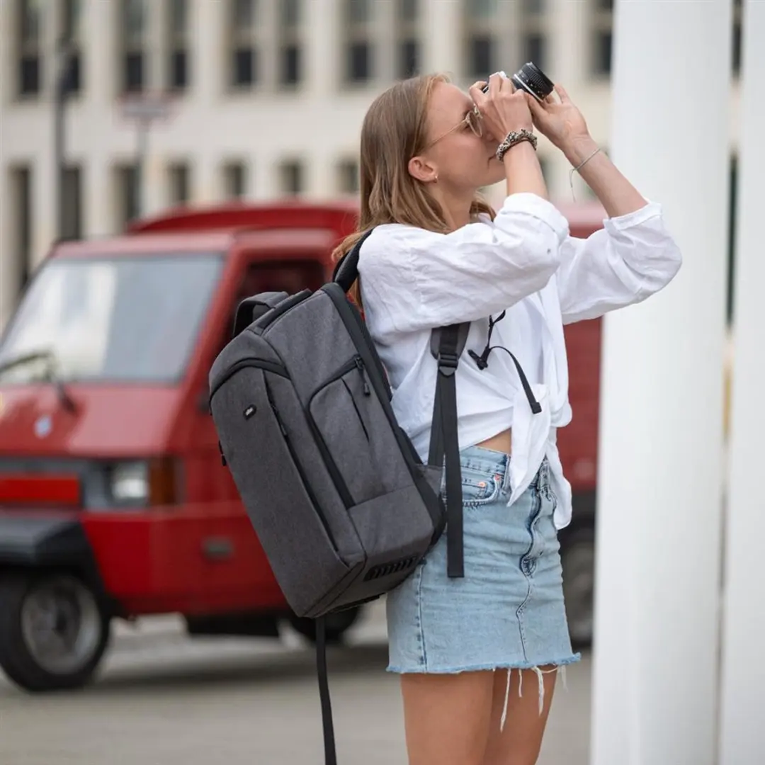 Dörr Photo Backpack Prag Go 464086-A Rugtas - 16 inch - 5 Lenzen - Grijs - afbeelding 6 van 6