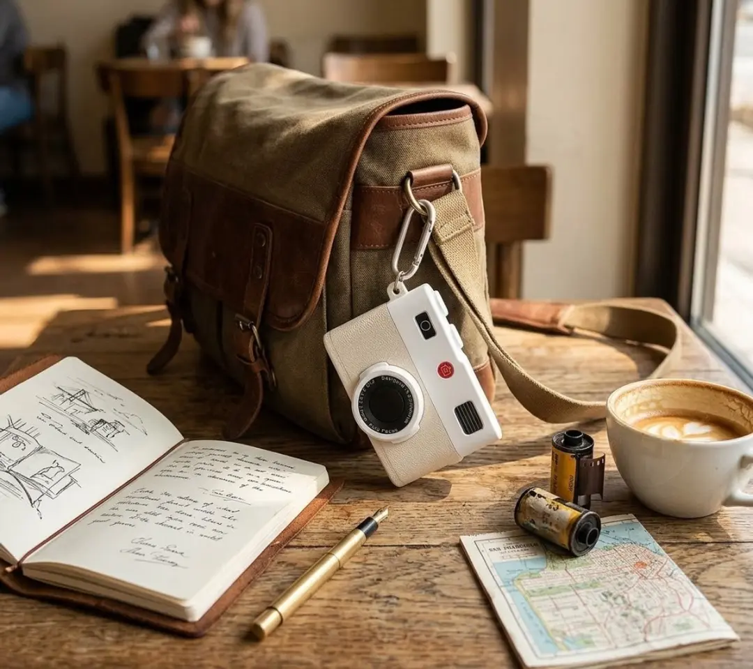 NUVEX Hoesje AirPods Pro 2 Wit - Retro Camera Design