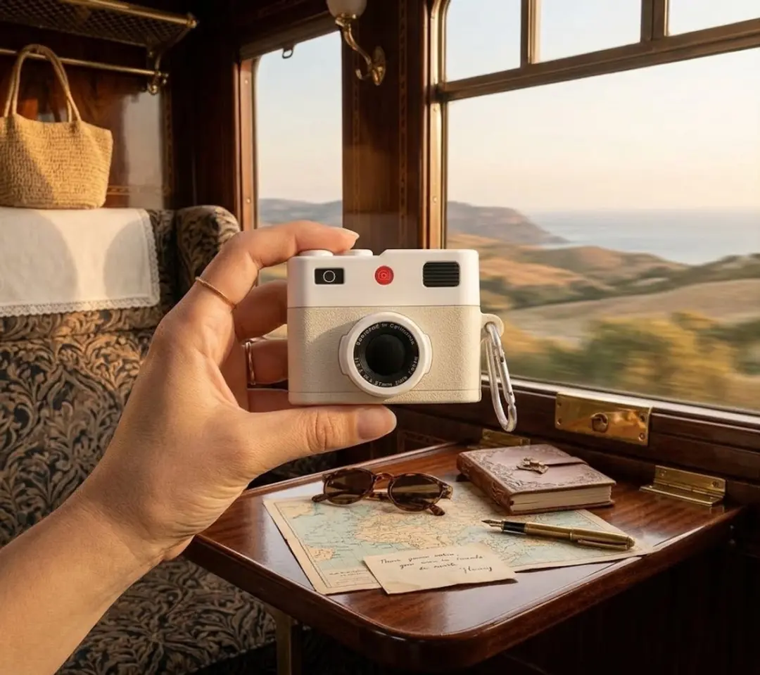 NUVEX Hoesje AirPods Pro 2 Wit - Retro Camera Design