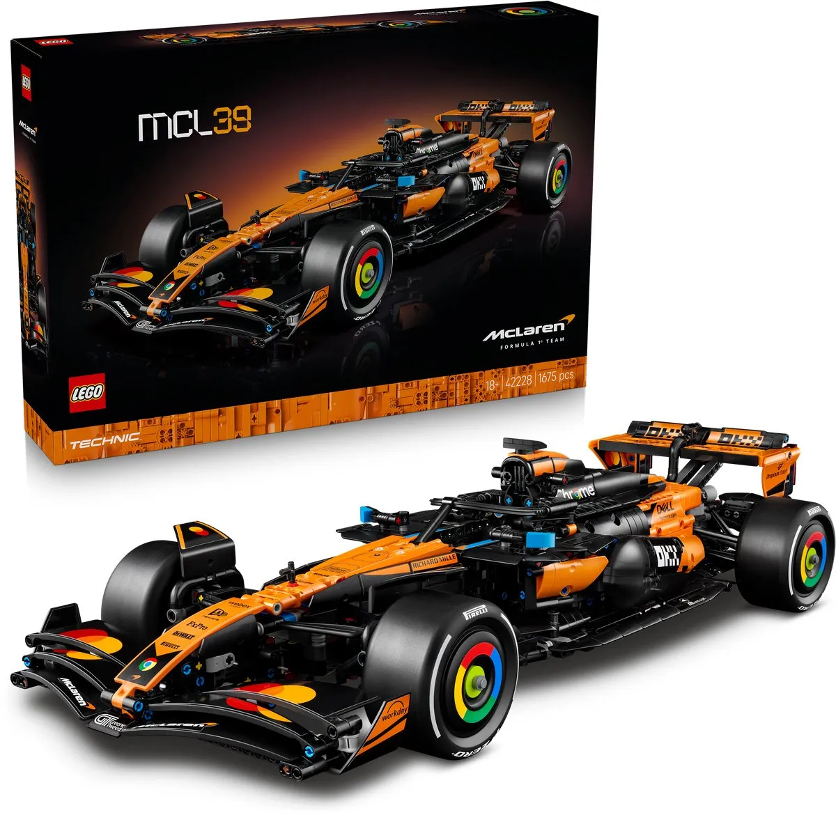 LEGO Technic McLaren MCL39 F1 Car 42228 - 1675 Stukken