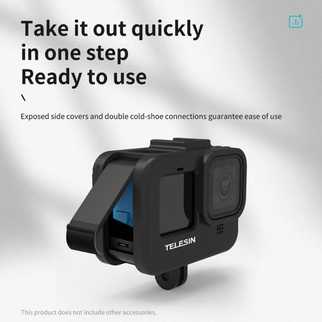 Telesin Frame Behuizing Bumper voor GoPro 9/10/11 - Zwart