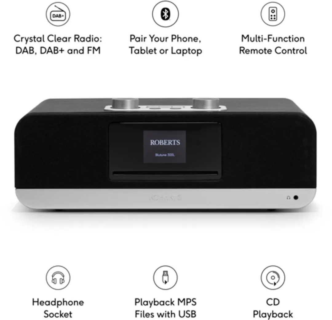 Roberts Blutune 300 LE Radio - Zwart