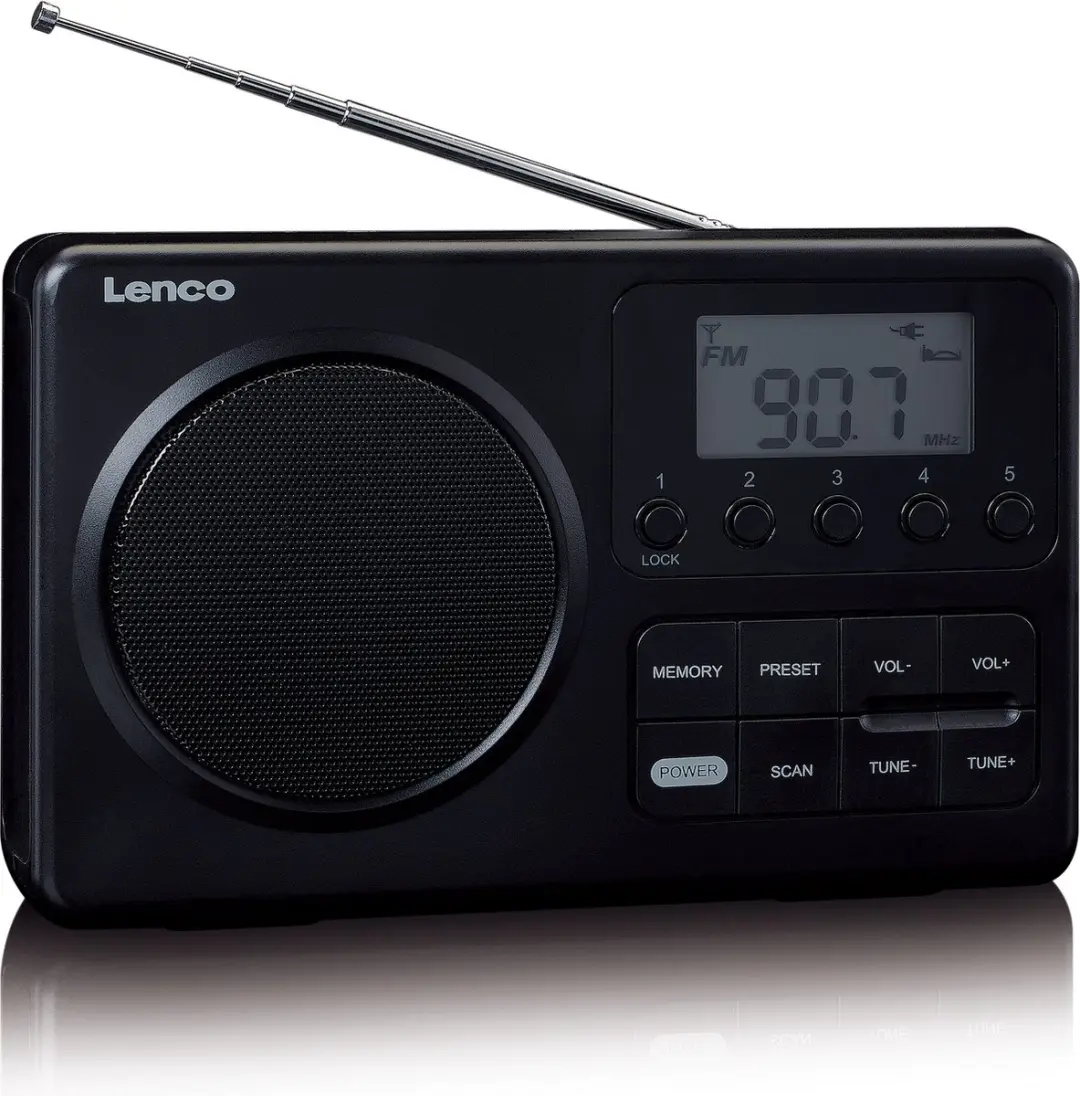 Lenco MPR-035BK Draagbare Radio - 3W - Zwart