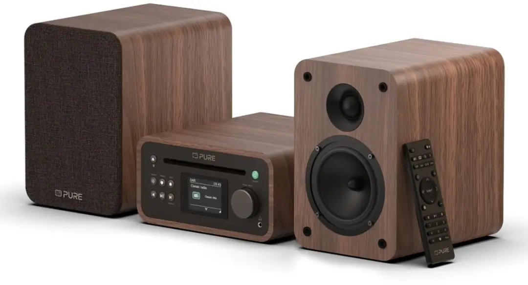 Pure Classic Stereo Mini Home Audiosysteem 40W - Bruin