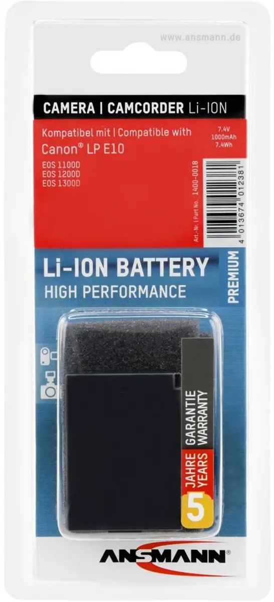 Ansmann A-CAN LP E10 Accu 1000mAh