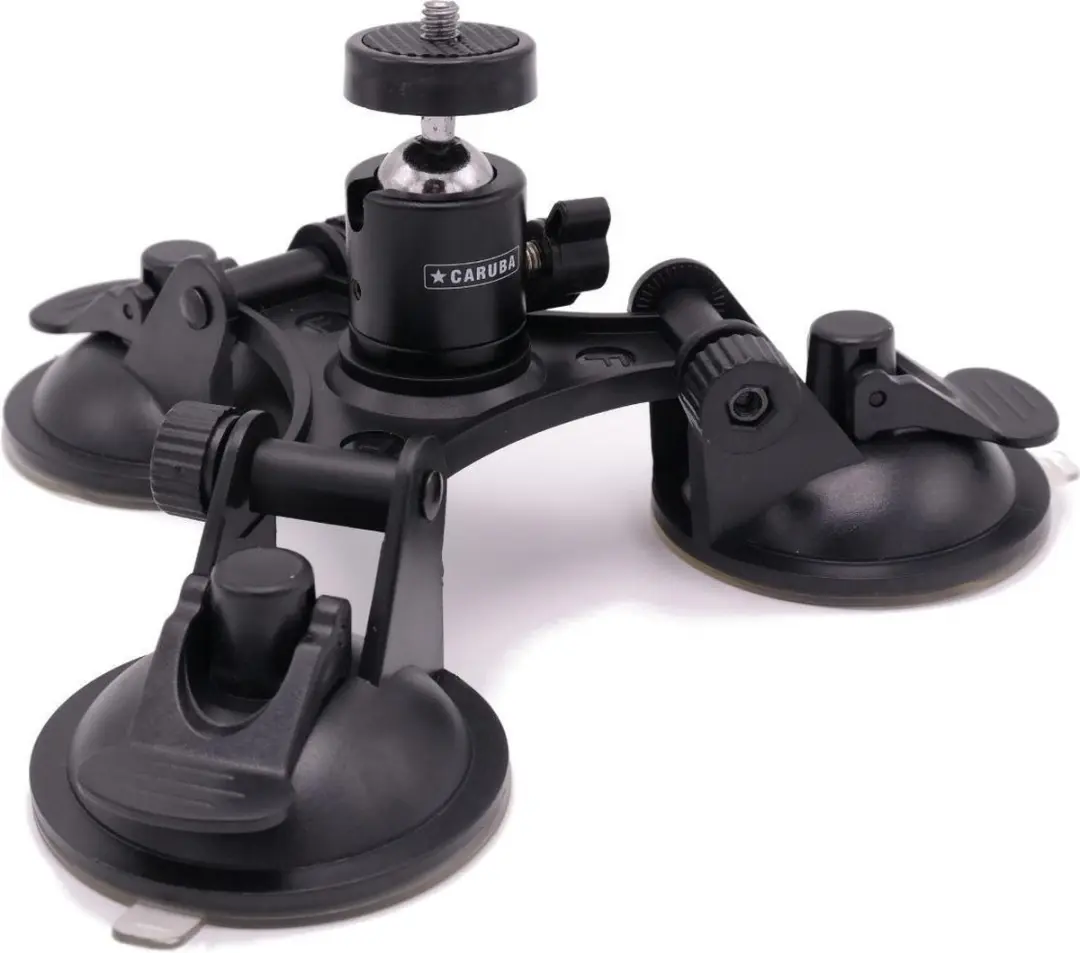 Caruba Triple Suction Cup PRO Mount 8718485014451 - Zwart