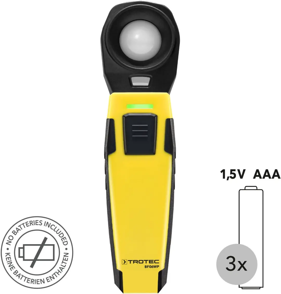 Trotec BF06WP Luxmeter - App-bediening
