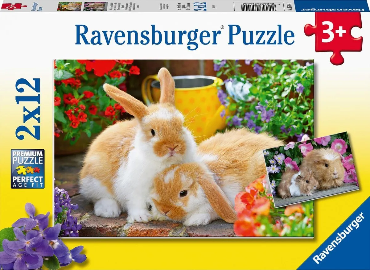 Ravensburger Konijnen en cavia's Knuffeltijd Puzzel