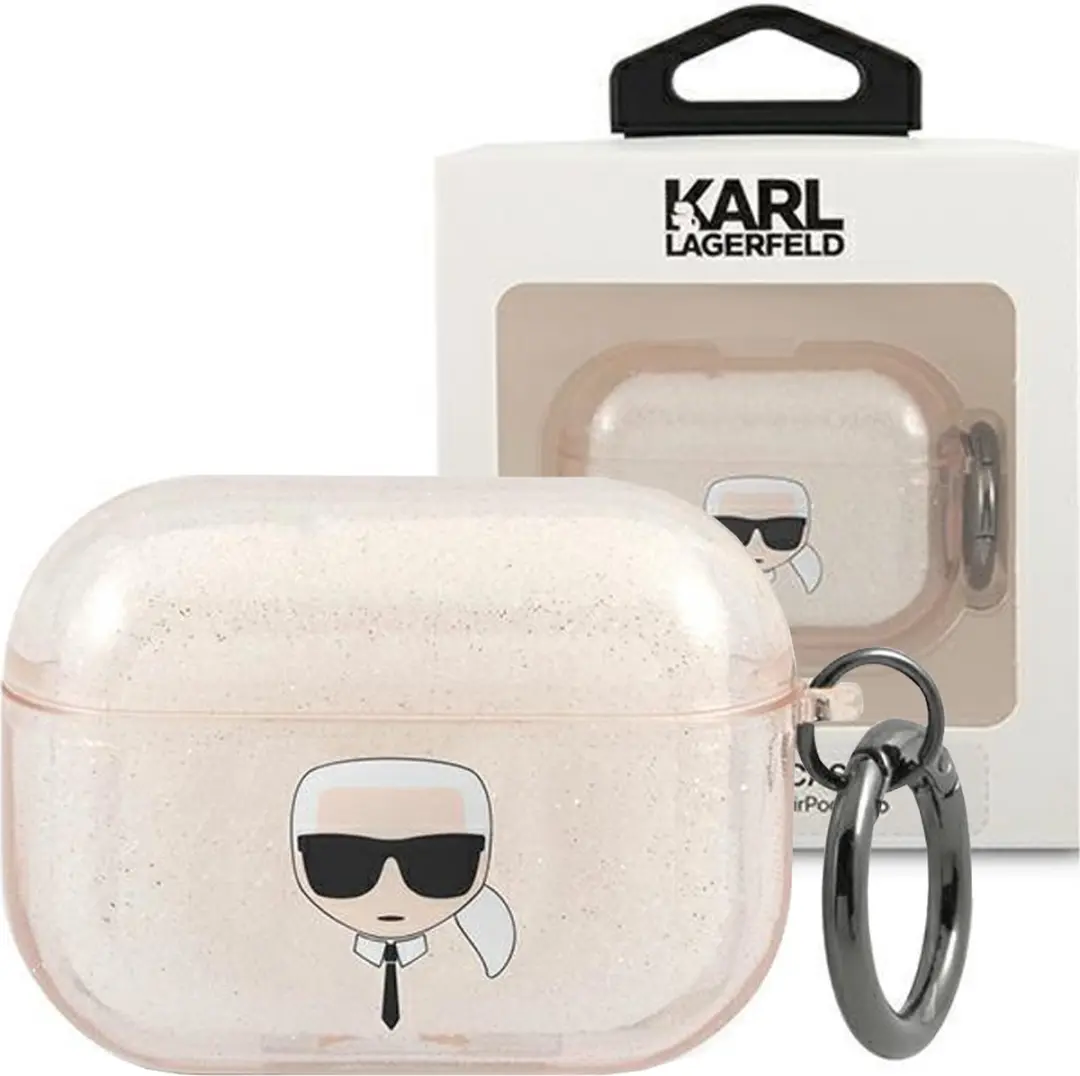 Karl Lagerfeld Glitter AirPods Pro Hoesje - Goud - 126344890